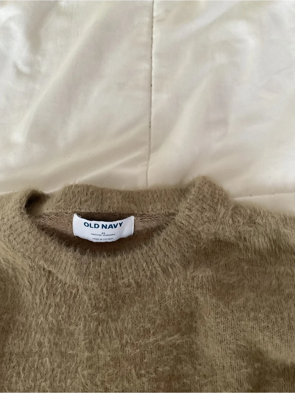 Old Navy Fuzzy Crewneck Sweater - Taupe